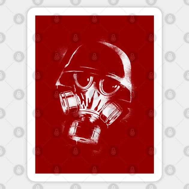 Spray Painted Gas mask Sticker by R-evolution_GFX